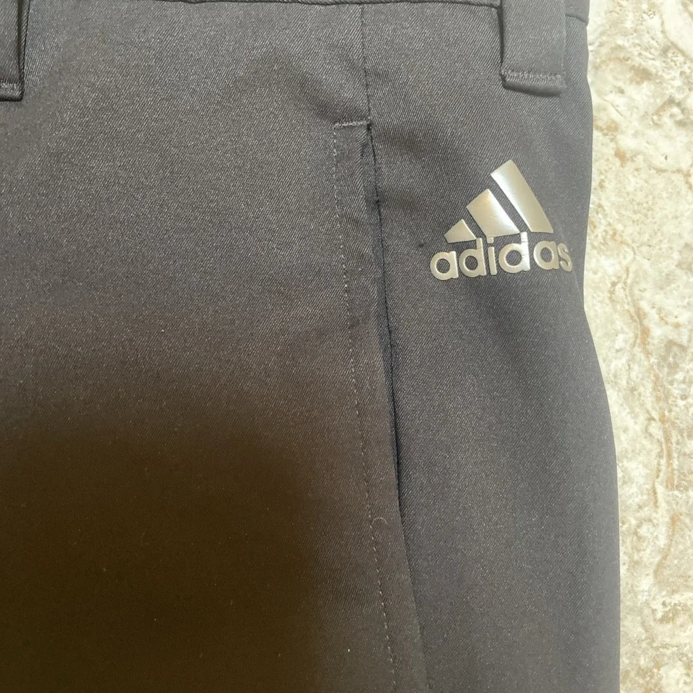 Adidas Golf Men's 38x30 Black Performance Stretch Pants Athletic Flat Front